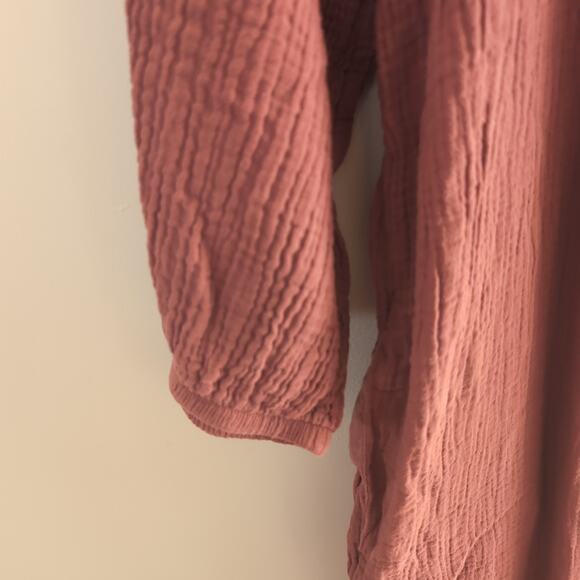 Gap Maternity Mauve Colored Gauze Lounge Jumpsuit Size Large - Picture 5 of 11